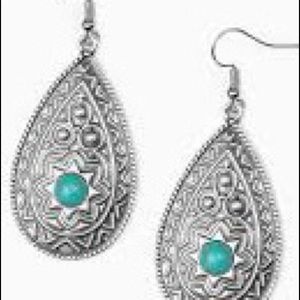 Silver and blue dangle
